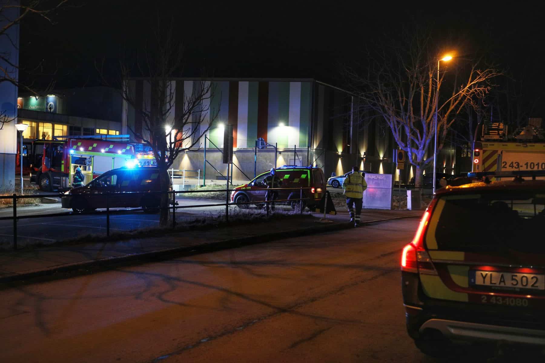 Mindre brand vid Huskvarna sporthall