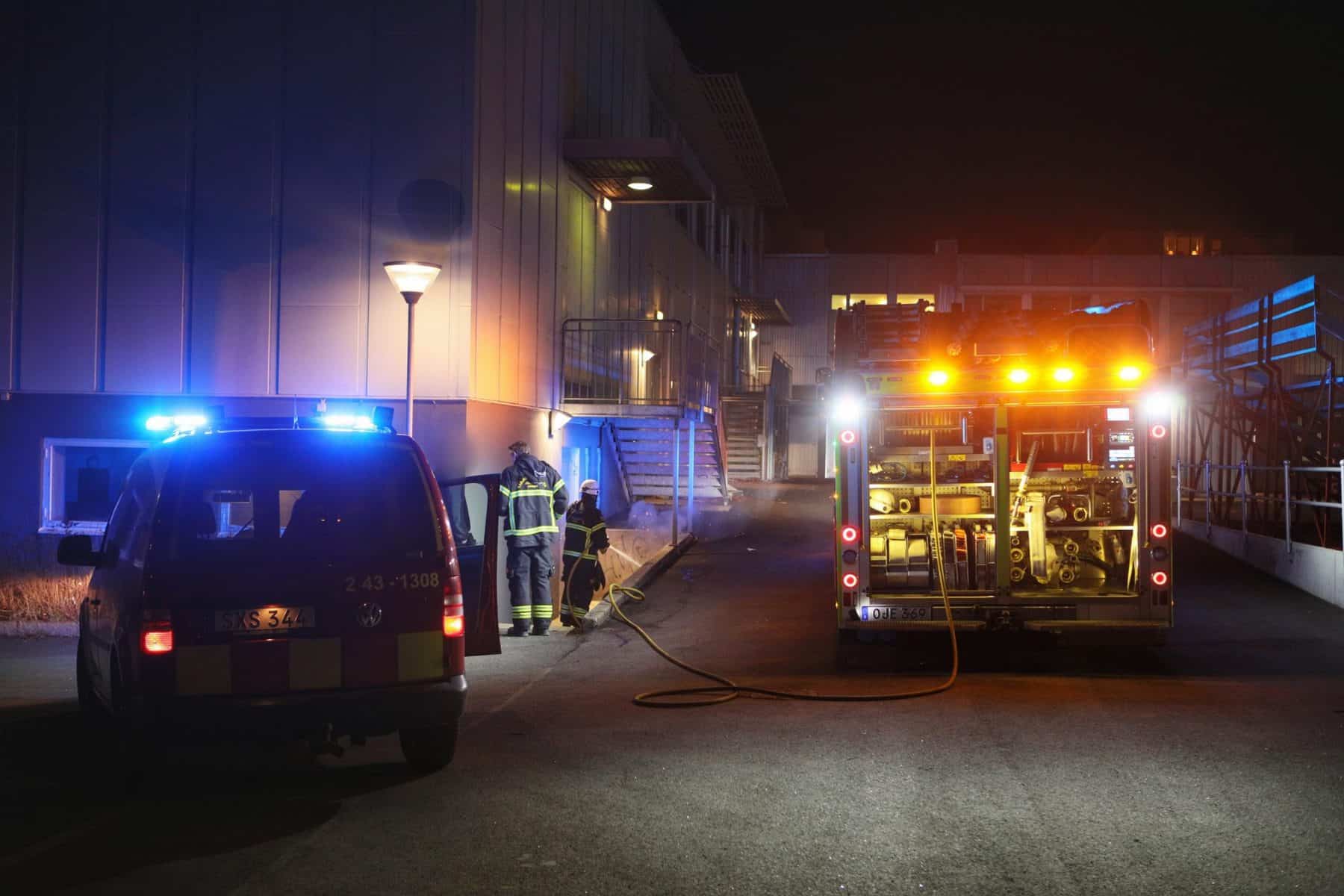 Mindre brand vid Huskvarna sporthall
