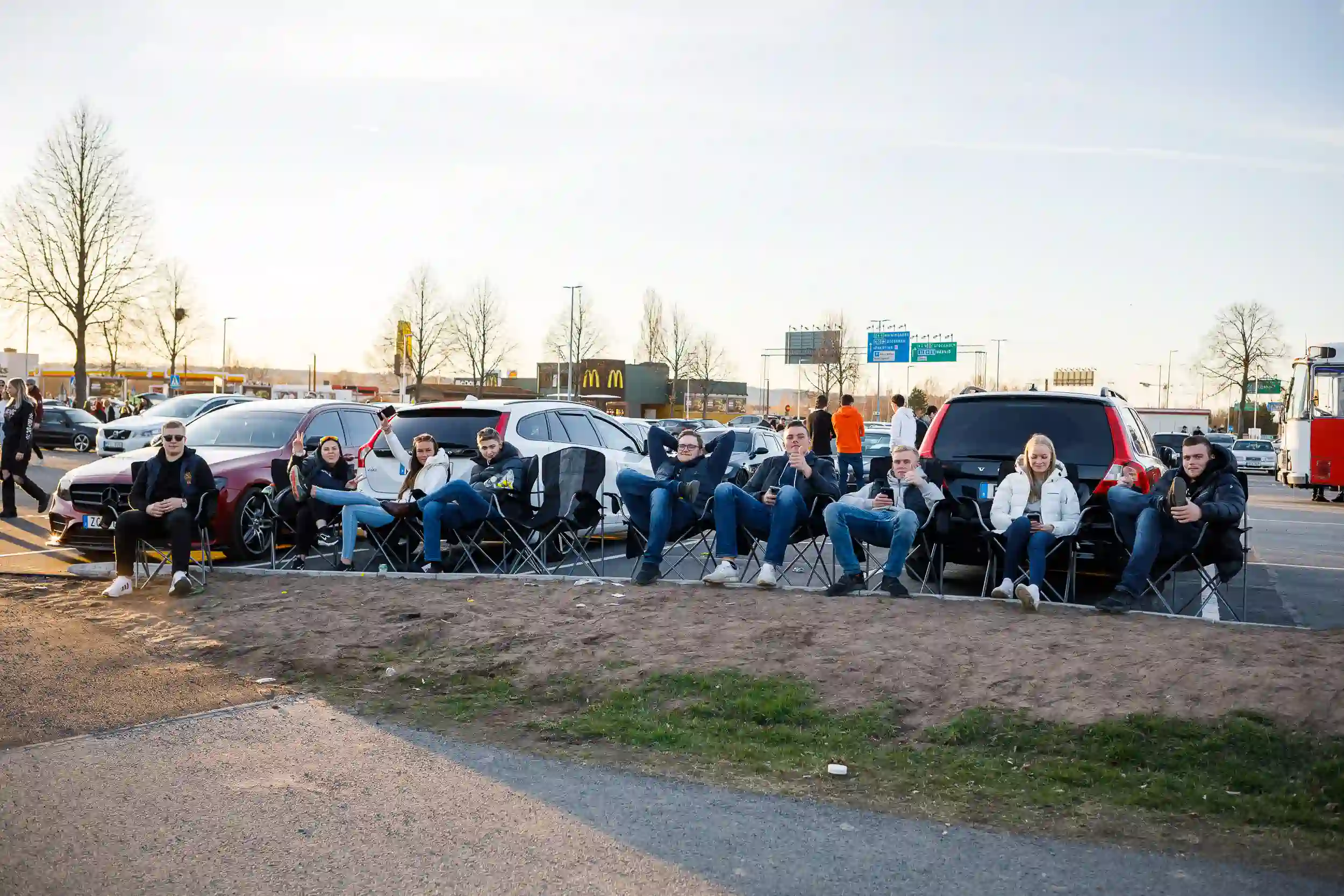 motorträff på A6-parkeringen