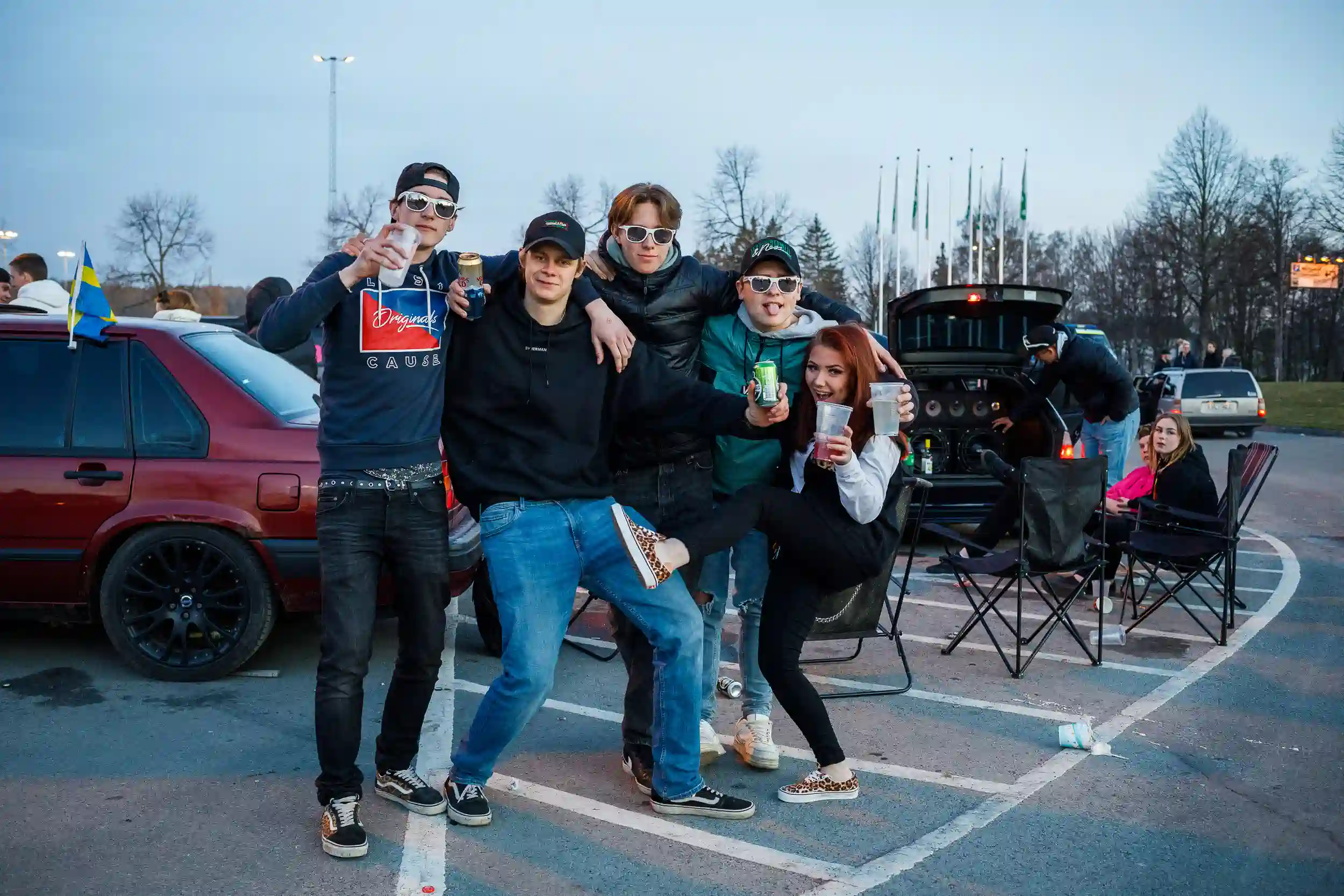 motorträff på A6-parkeringen
