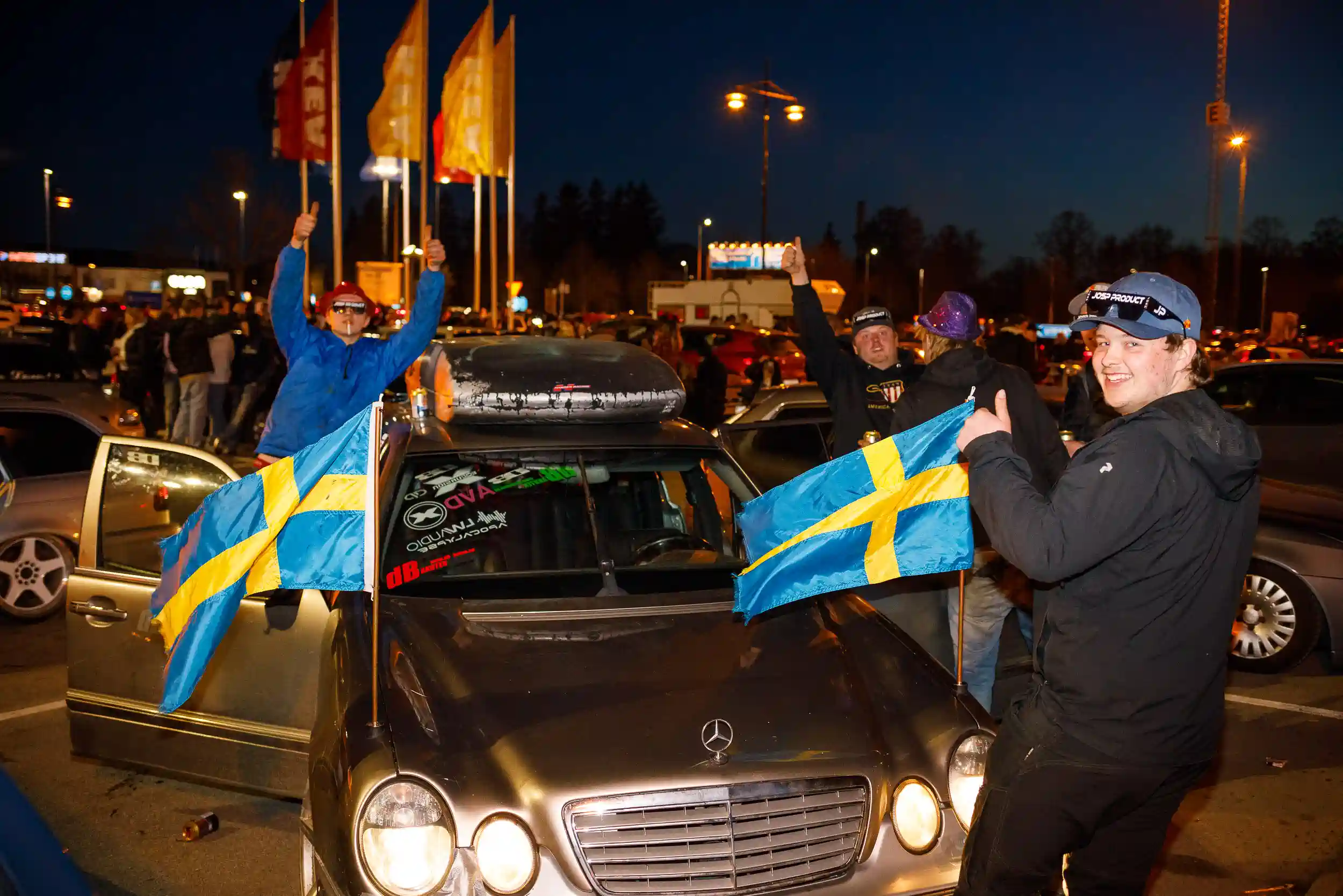 motorträff på A6-parkeringen