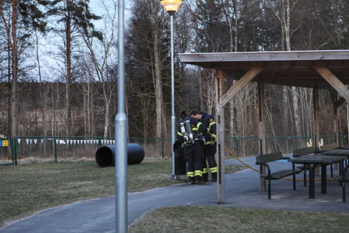 Brand i soptunna vid förskola