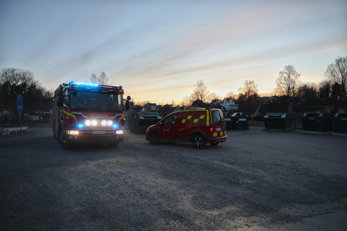 Brand i soptunna vid förskola