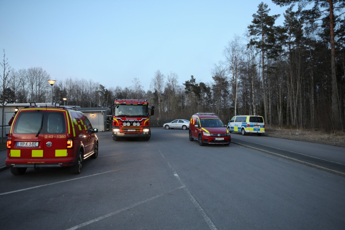 Brand i soptunna vid förskola