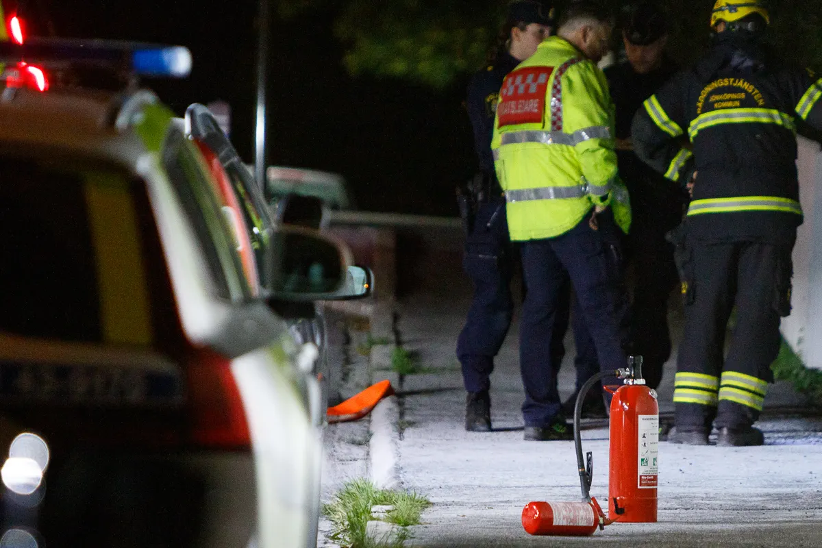 Bilbrand misstänkts vara anlagd