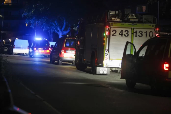 Utryckning på larm om brand i byggnad