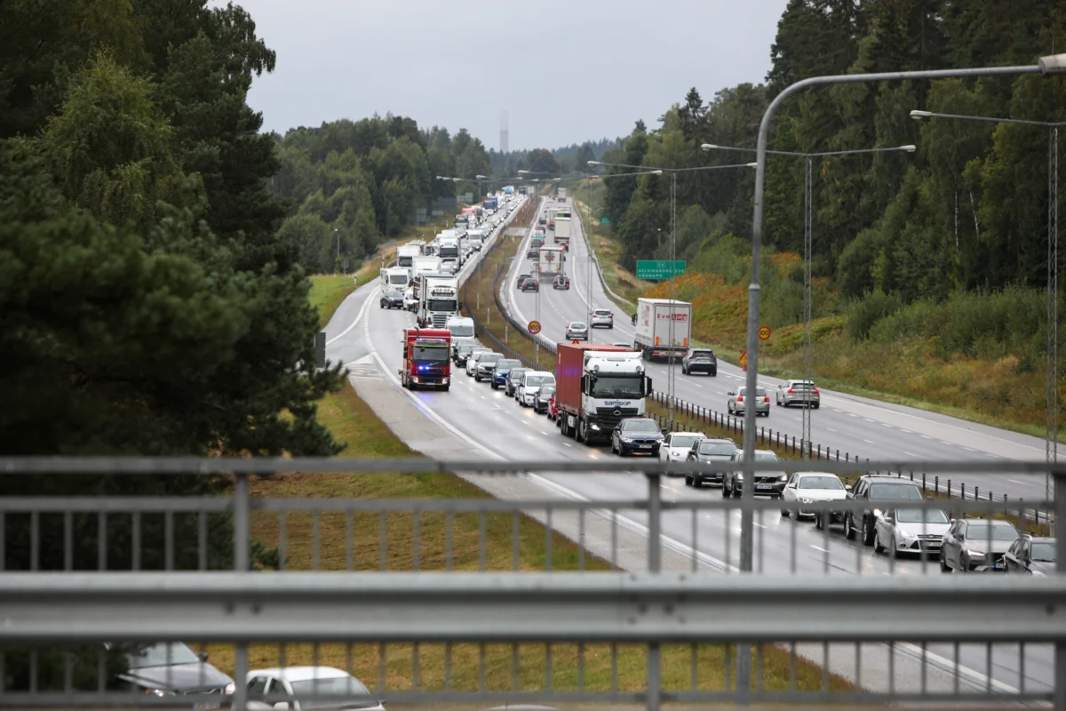 Trafikolycka på E4