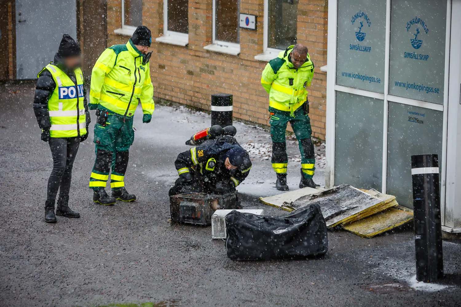 Utryckning till brand i mikrovågsugn