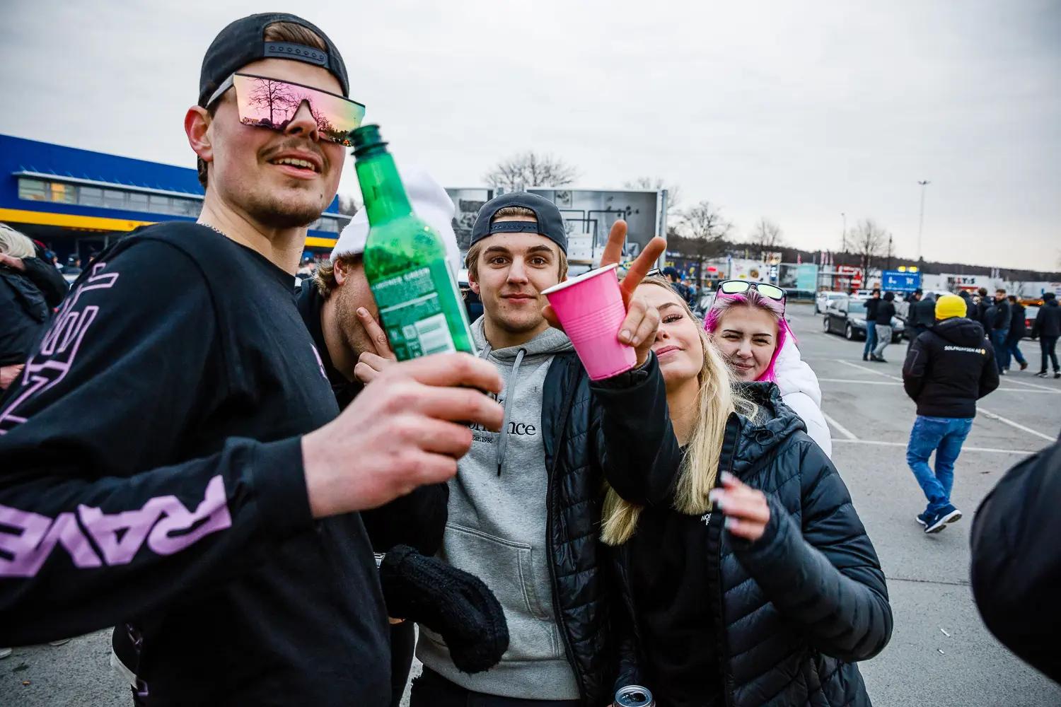 motorträff på A6-parkeringen