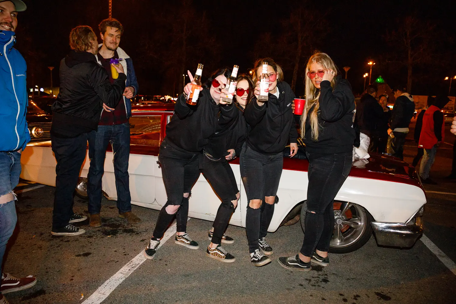 motorträff på A6-parkeringen