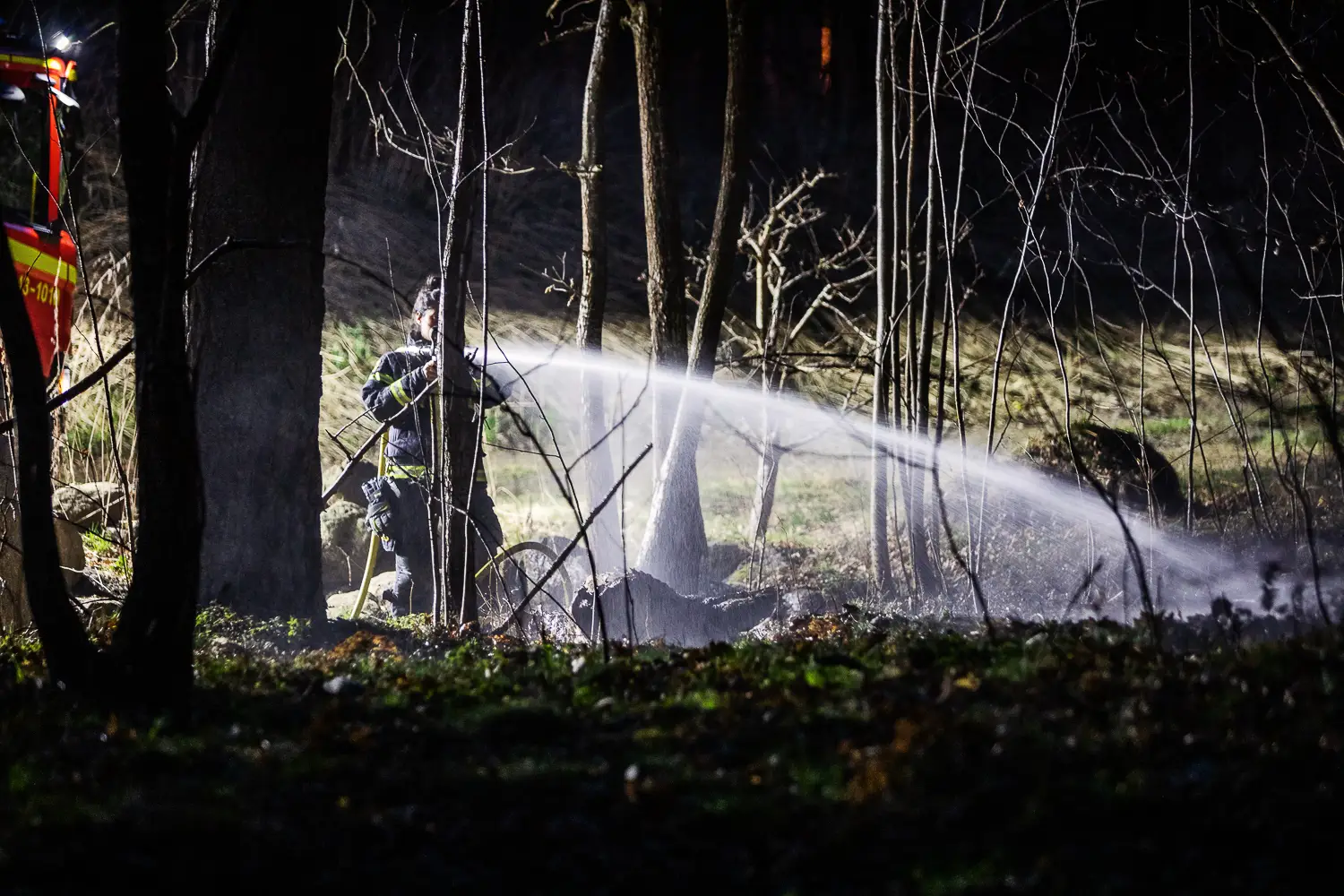 Brand i terrängen vid Ryhov