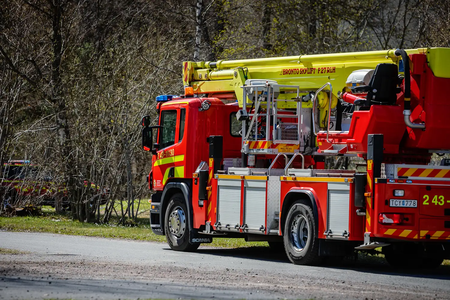 Räddningstjänsten vid brand i industrifastighet i Taberg