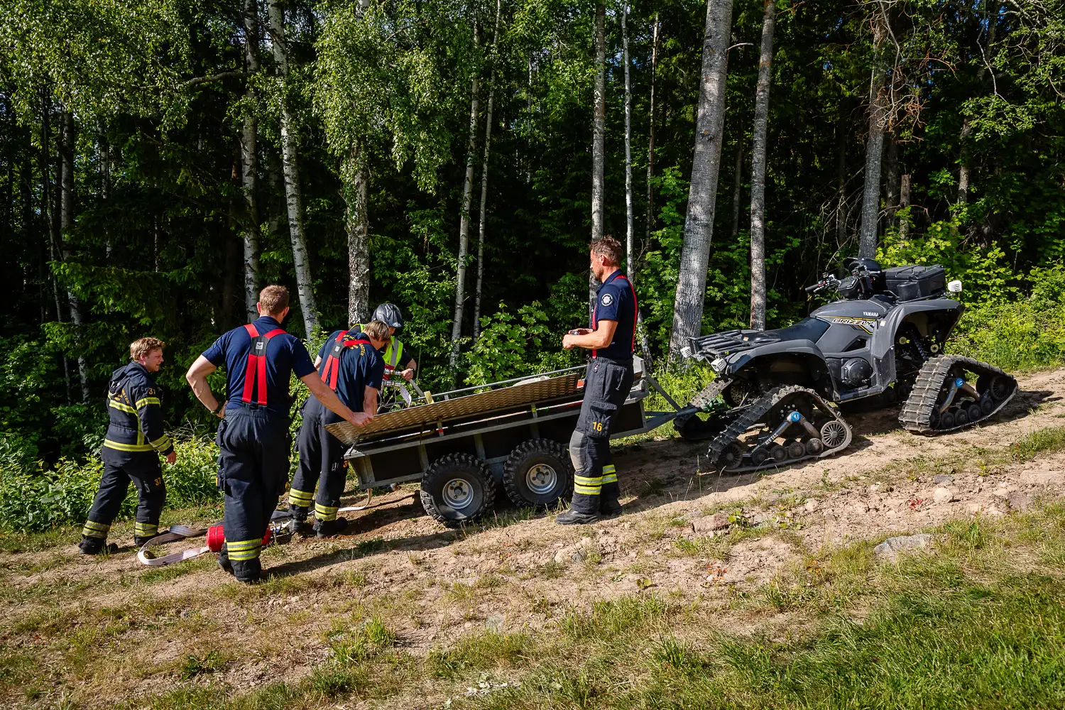 Räddningstjänsten ryckte ut till Järabacken på larm om skogsbrand