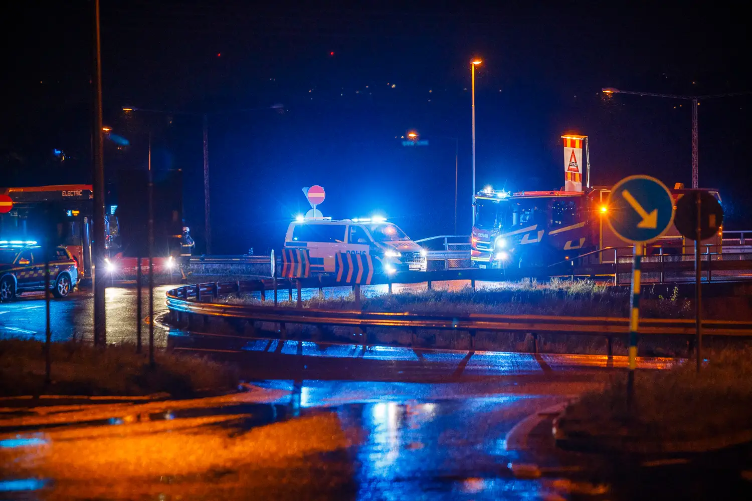 Trafikolycka i Ekhagsrondellen