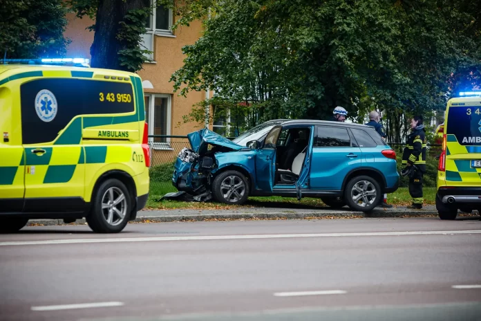 Singelolycka på Jönköpingsvägen.