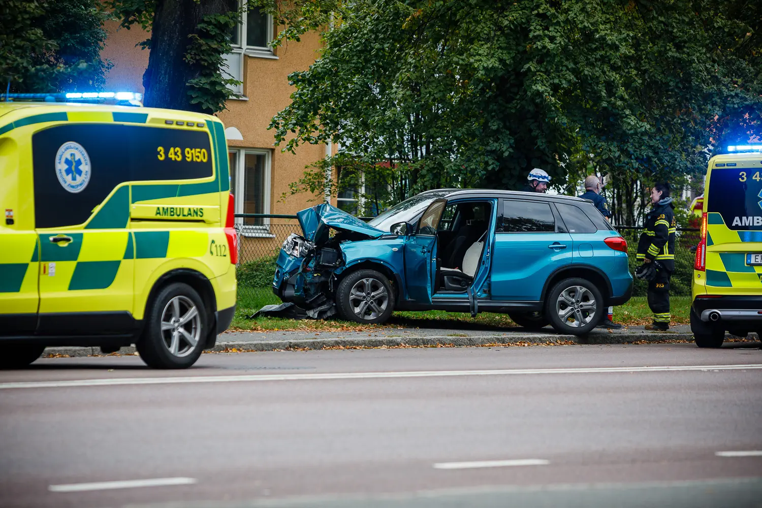 Singelolycka på Jönköpingsvägen.