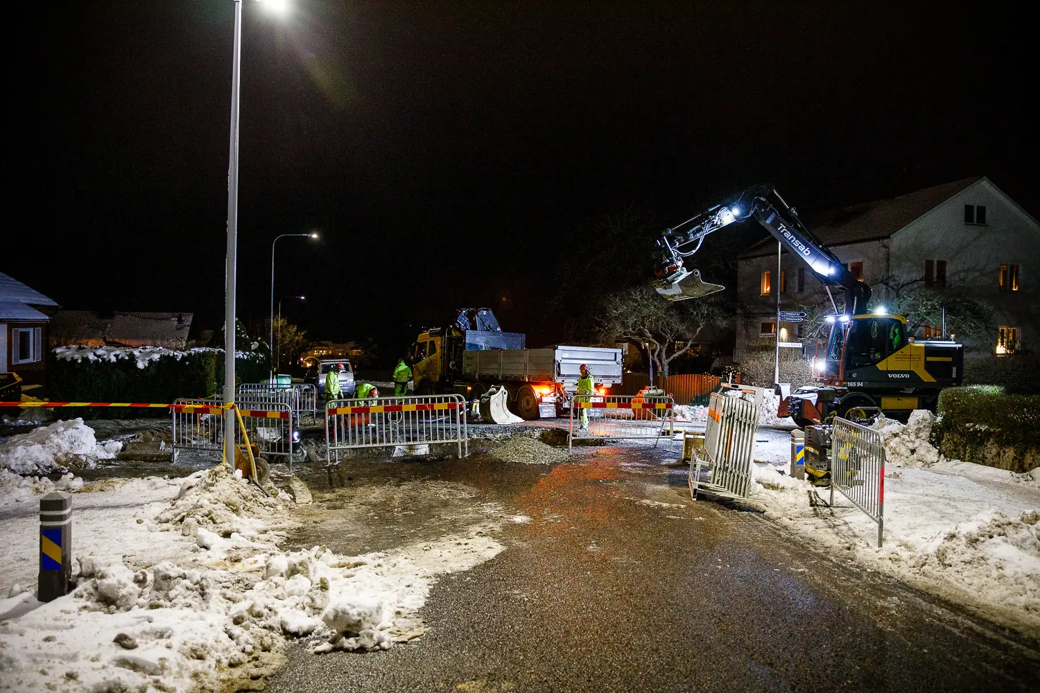 Vattenläcka orsakar begränsad vattentillgång