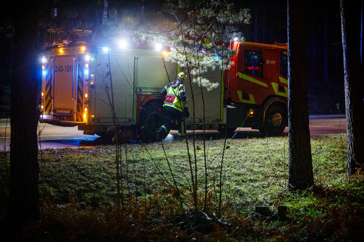 Larmades om brand i buss