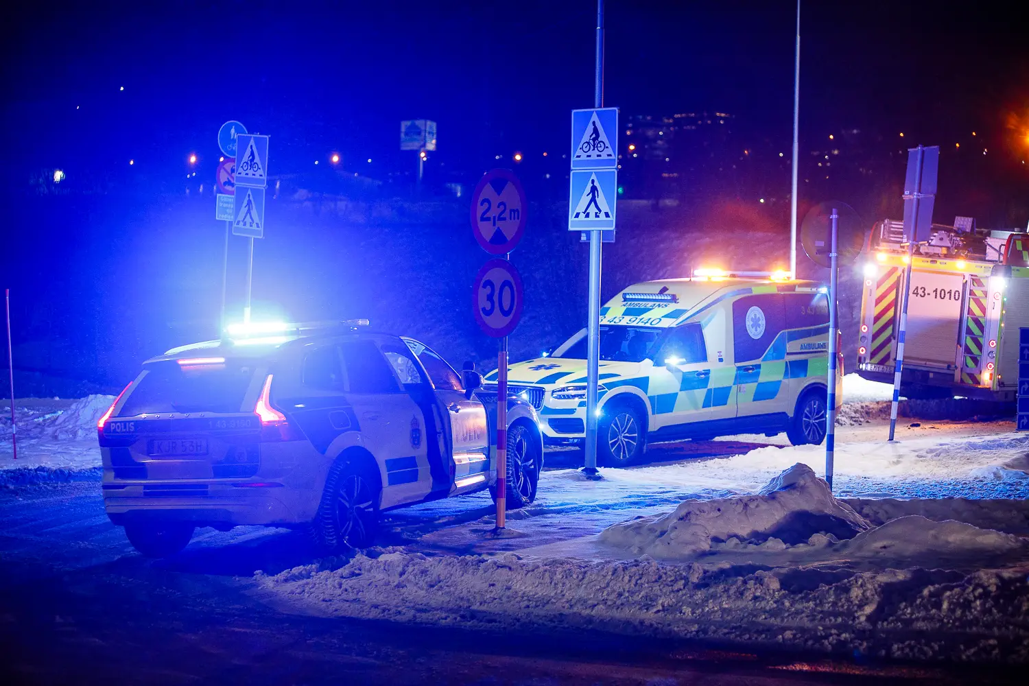 Trafikolycka på Södra Apollovägen