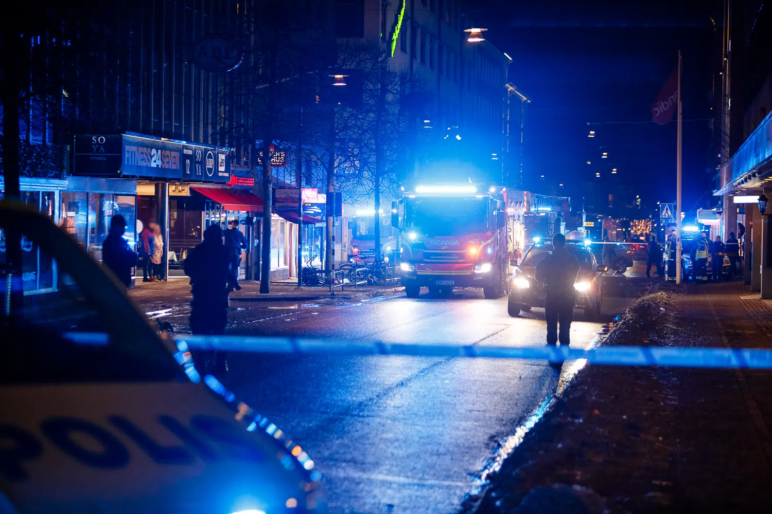 Brand i ett lägenhetshus i centrala Jönköping.