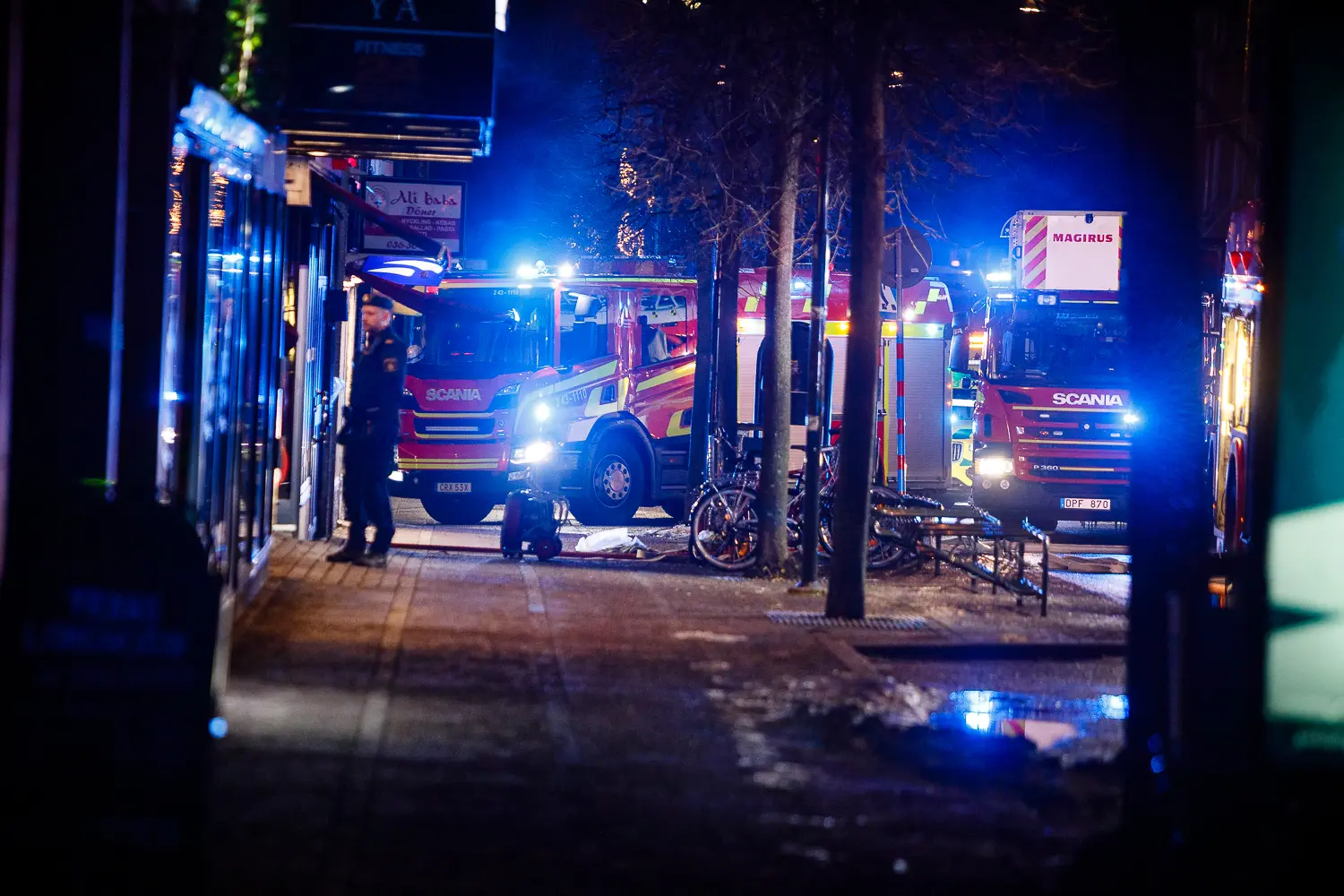 Brand i ett lägenhetshus i centrala Jönköping.