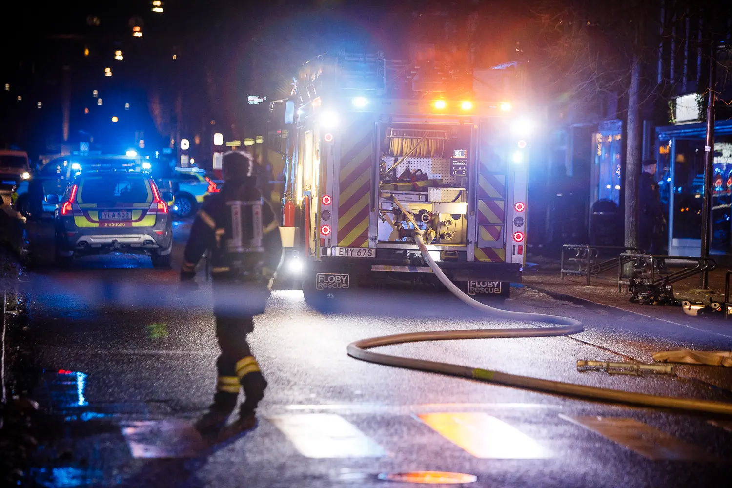 Brand i ett lägenhetshus i centrala Jönköping.