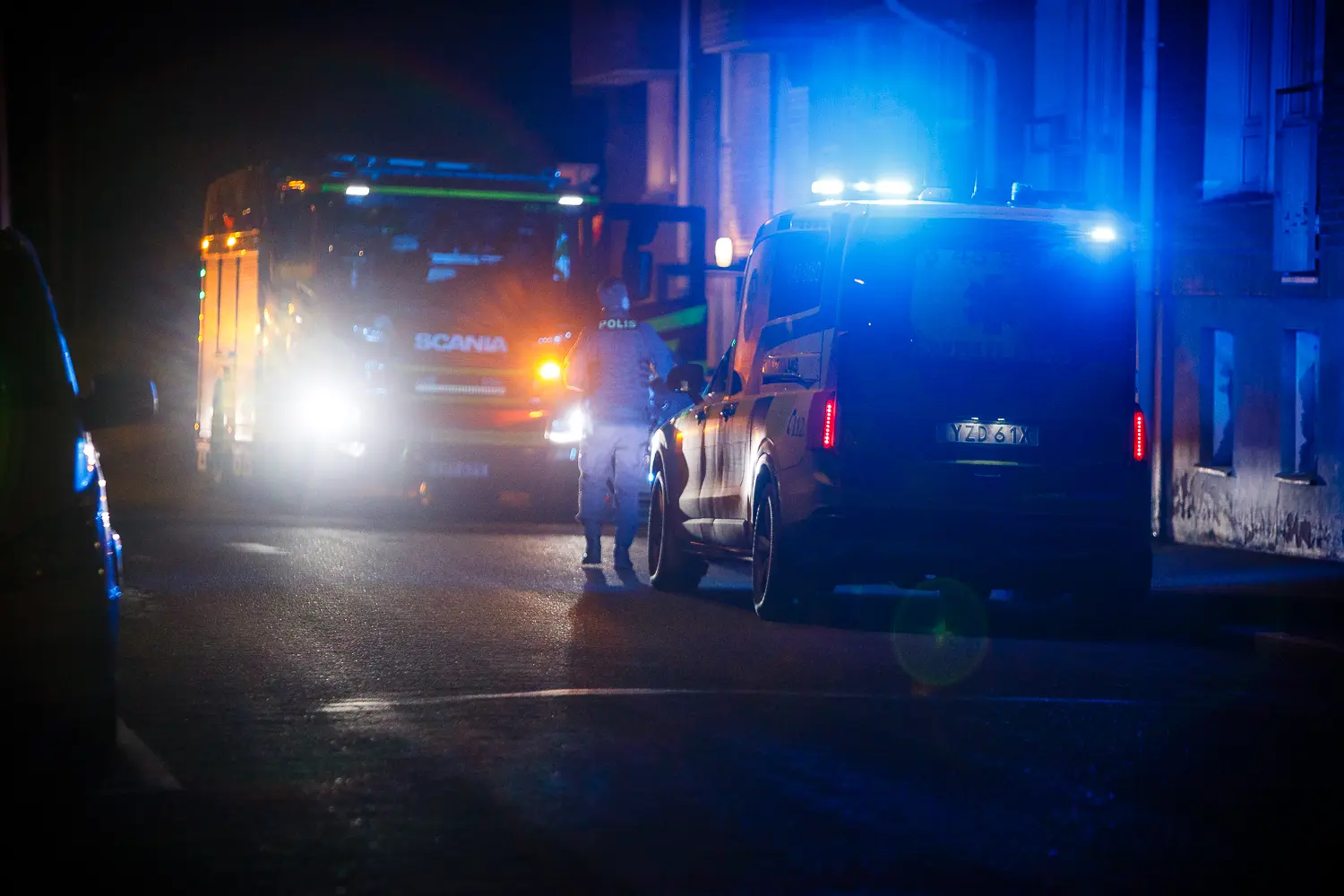 Larm om rökutveckling i lägenhet