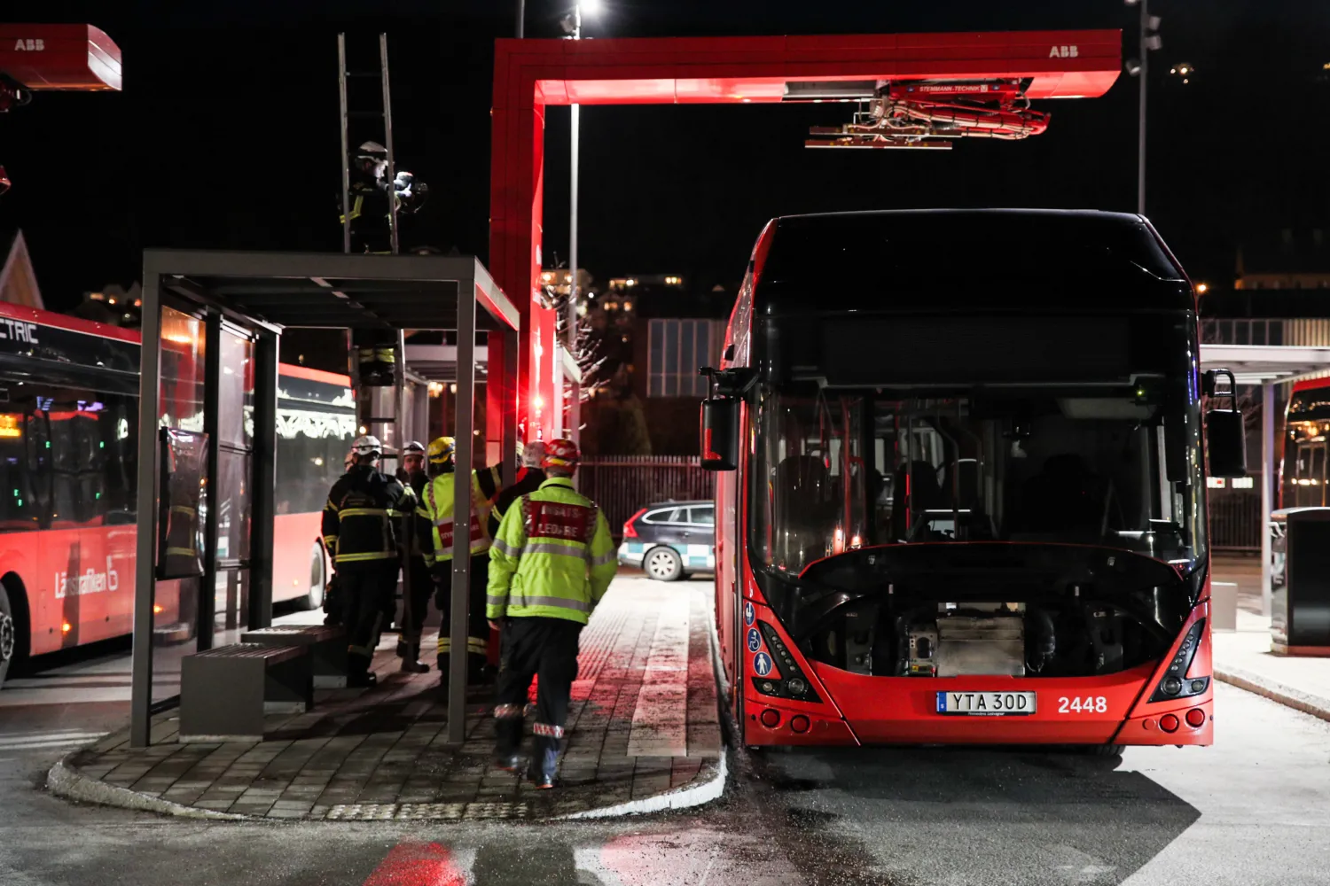 Befarad rökutveckling från buss