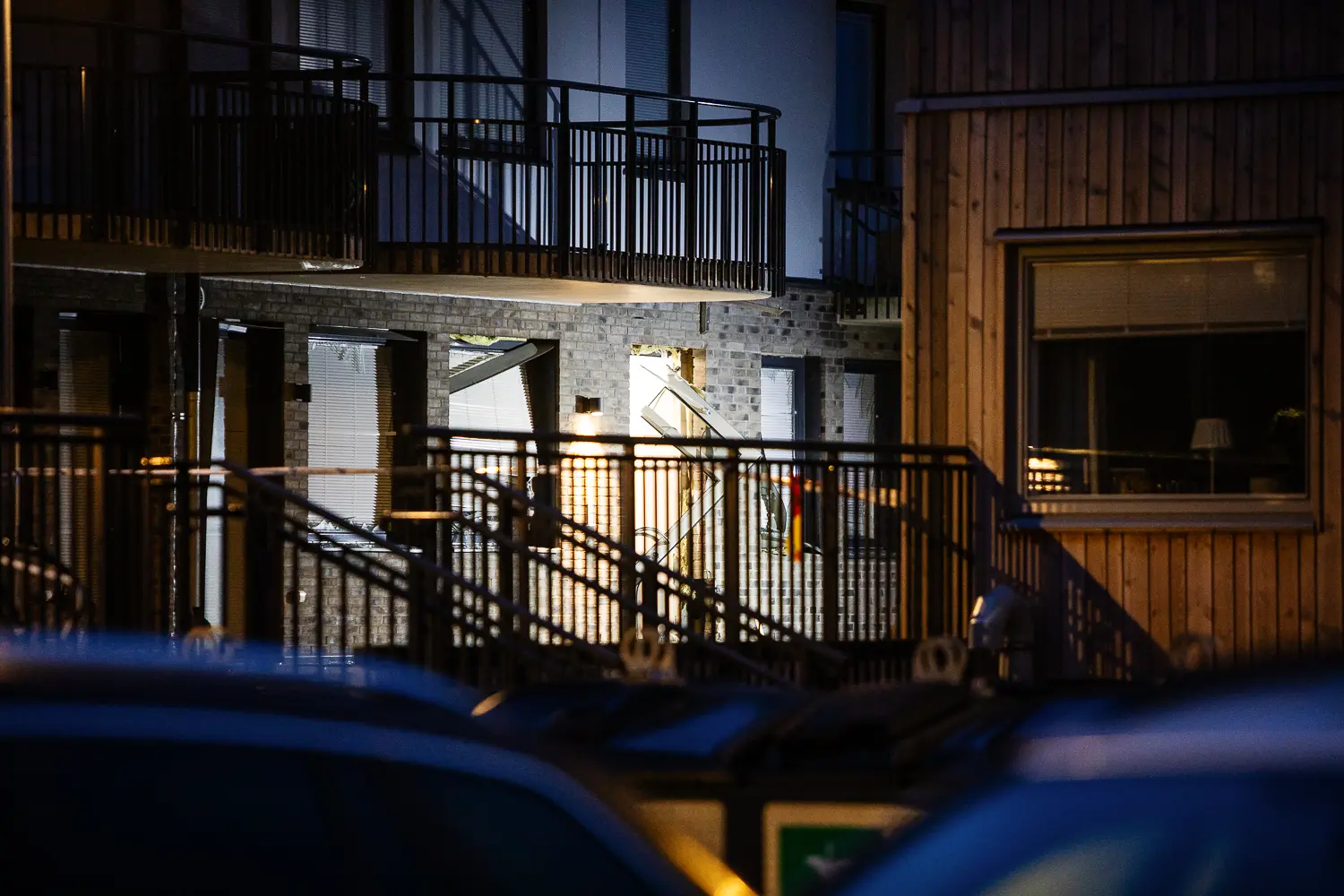 Explosion vid bostadshus i Värnamo