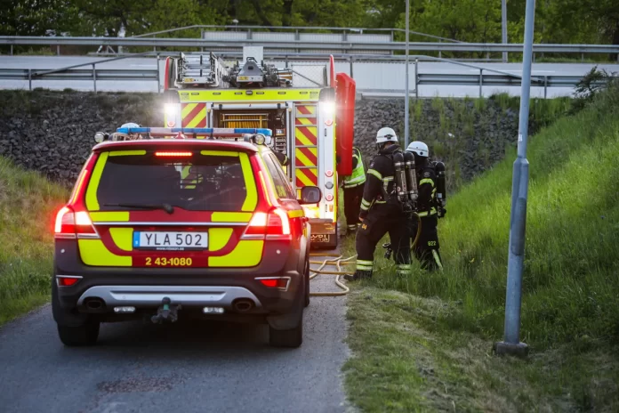 Brand i kolonilott