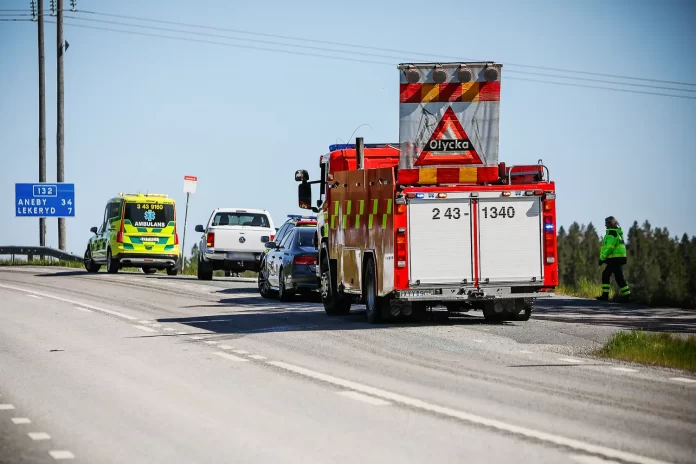 Trafikolycka på länsväg 132