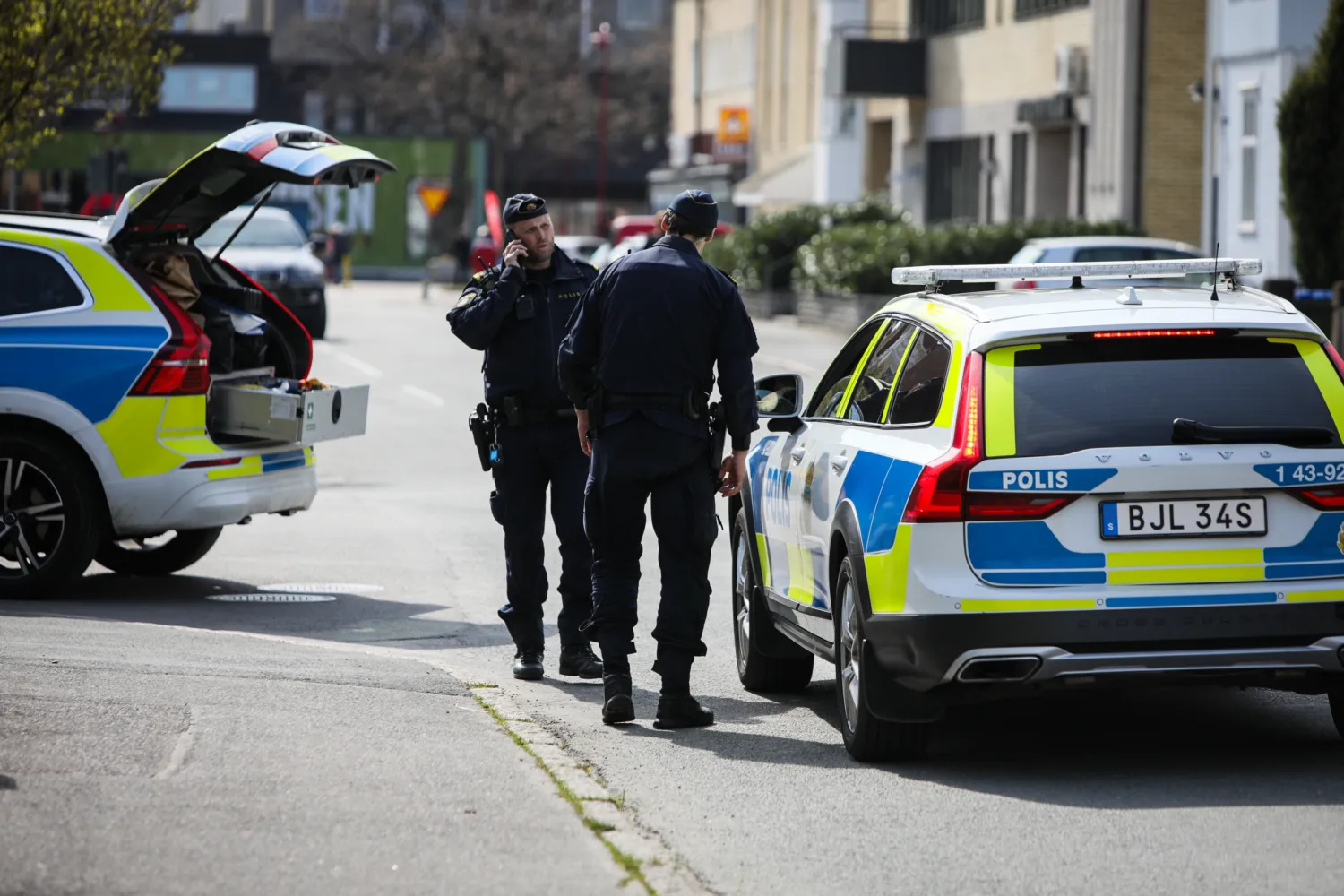 Polisinsats i Huskvarna