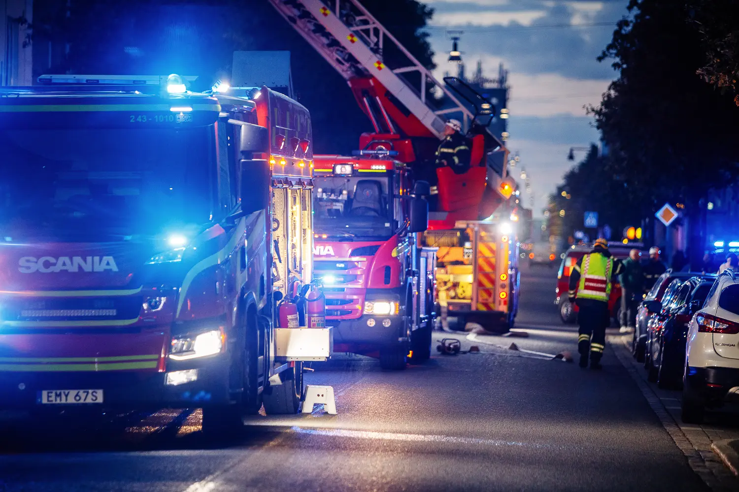 Räddningstjänsten, vindsbrand i flerfamiljshus på Klostergatan i Jönköping