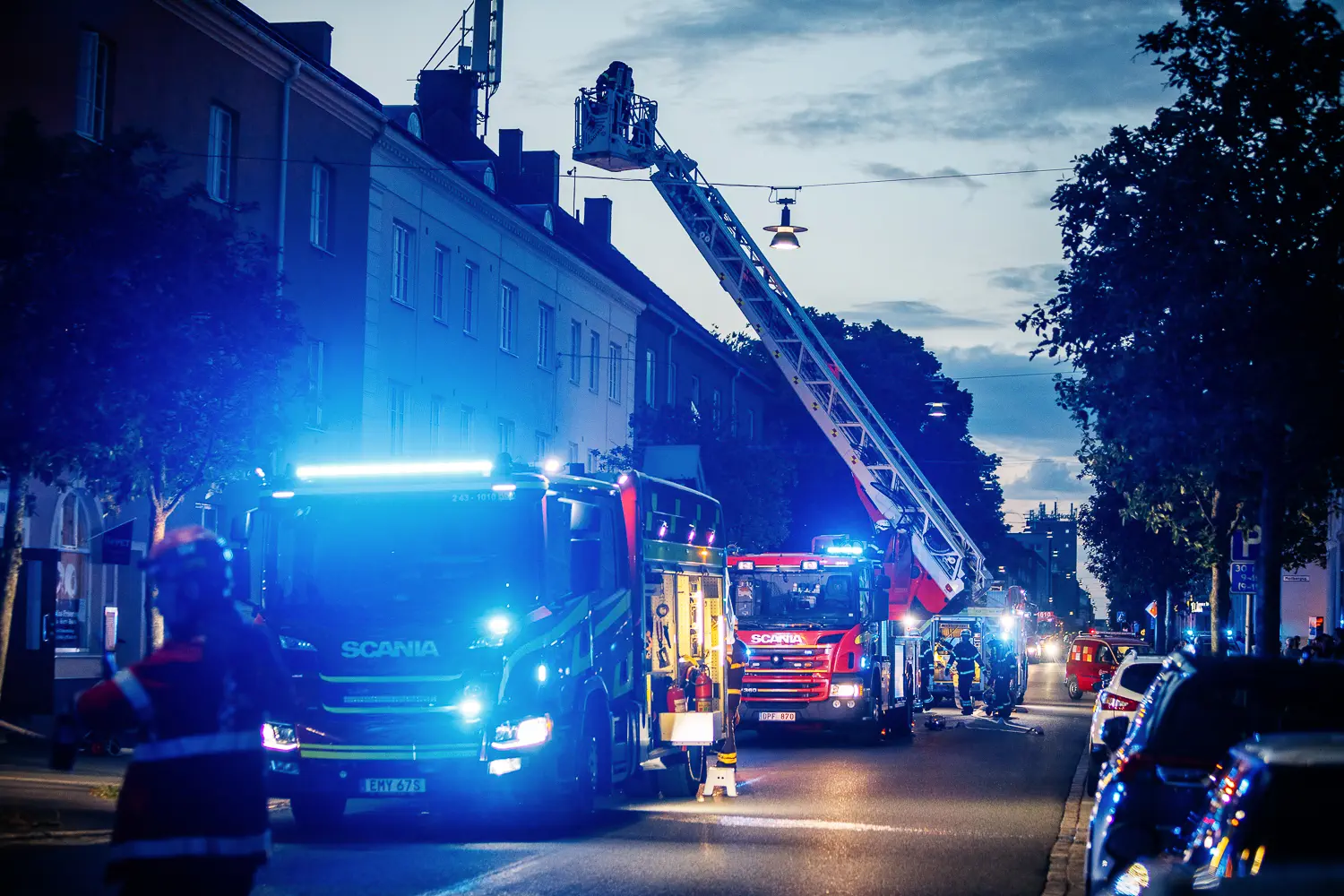 Räddningstjänsten, vindsbrand i flerfamiljshus på Klostergatan i Jönköping
