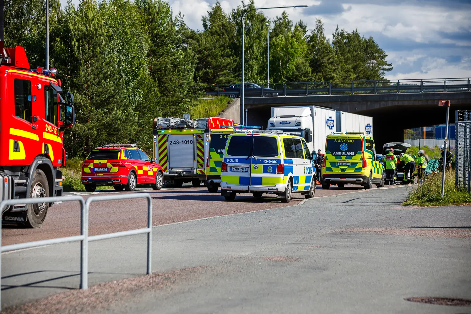 Trafikolycka på Industrigatan i Ljungarum