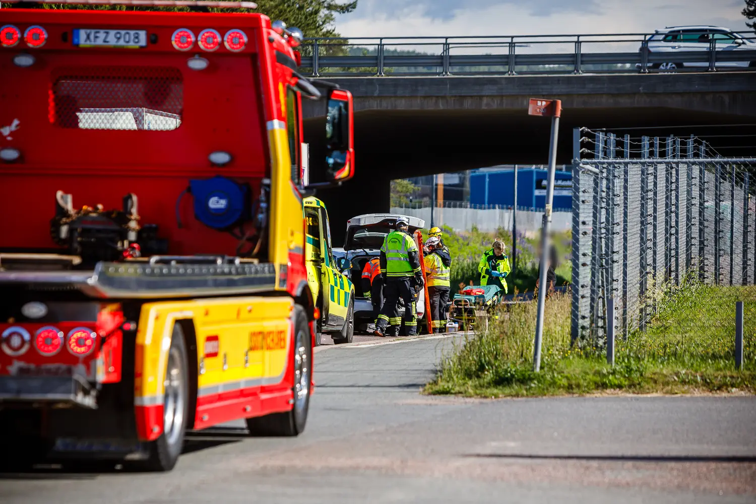Trafikolycka på Industrigatan i Ljungarum