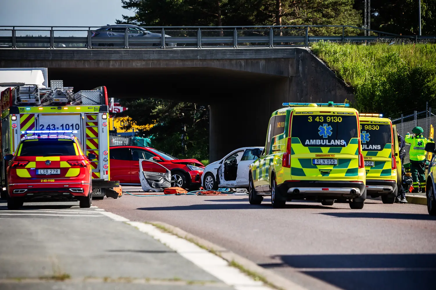 Trafikolycka på Industrigatan i Ljungarum