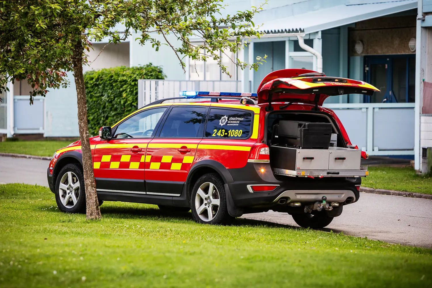 Brand i lägenhet på Råslätt