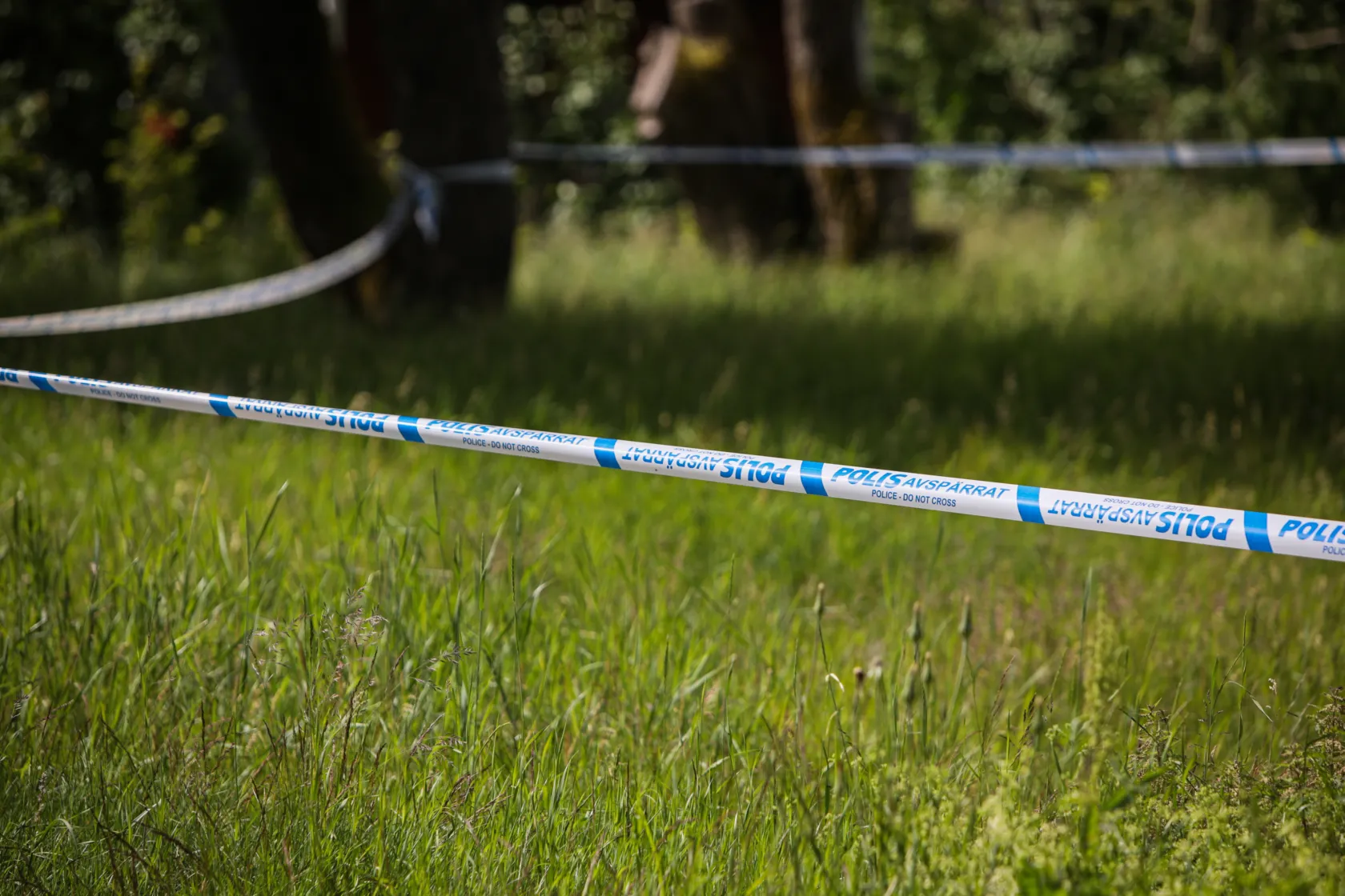 Avspärrning vid skottlossning i Hok