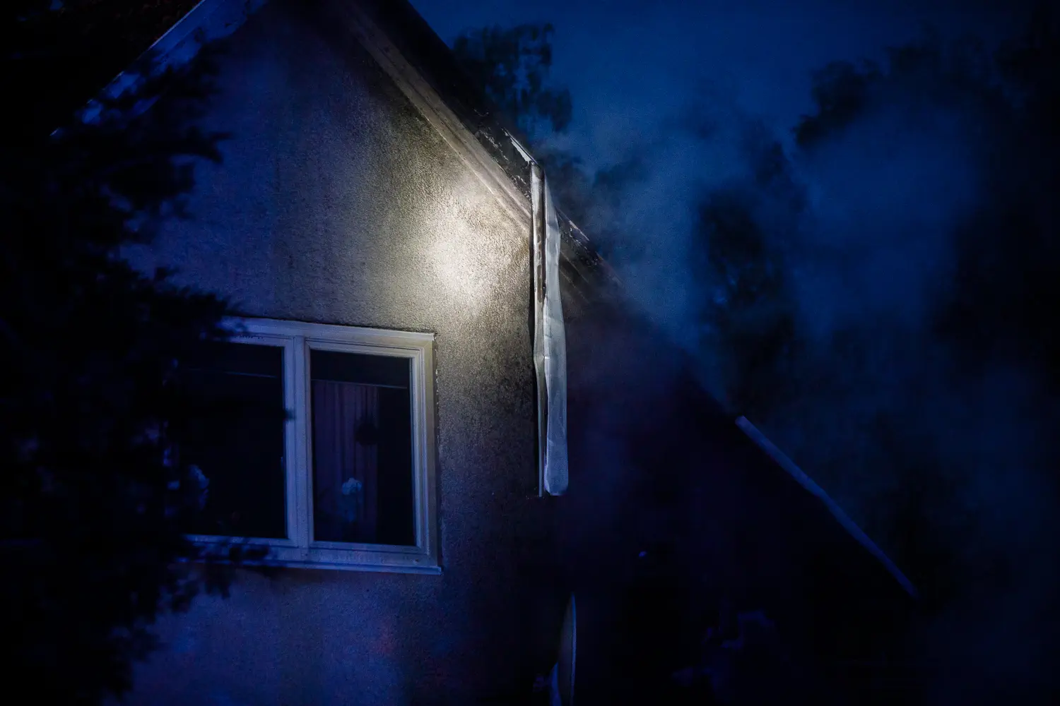 Brand i villa i Taberg