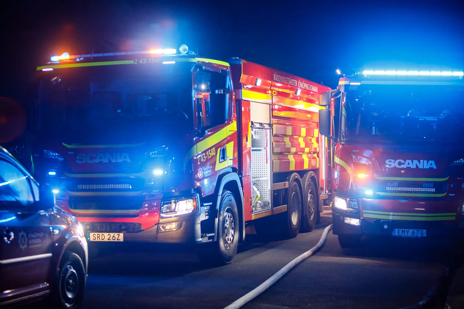 Räddningstjänsten, Brand i villa i Taberg