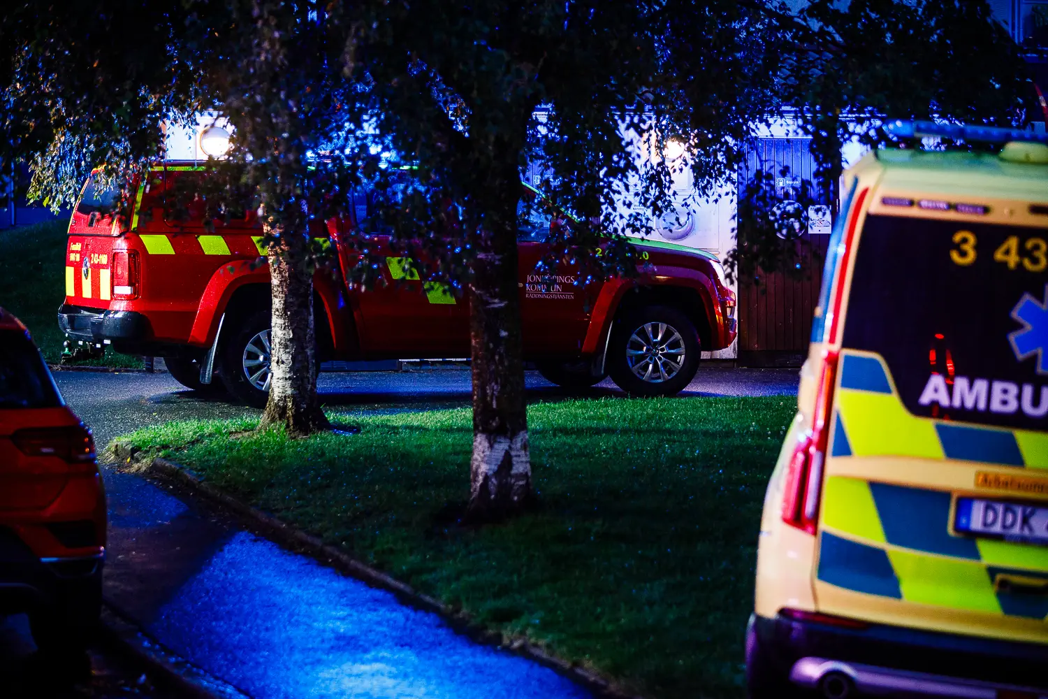 Räddningstjänst på misstänkt brand