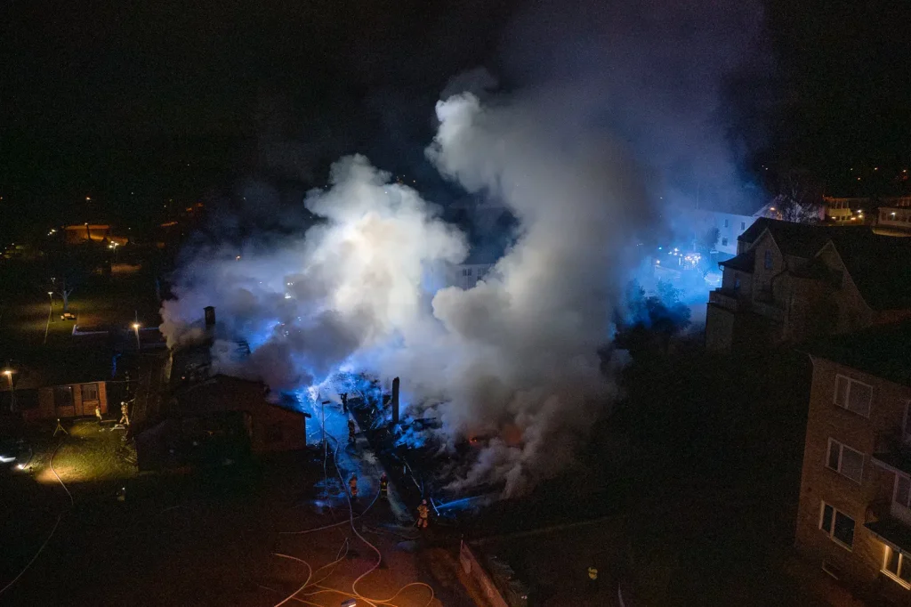 Brand i Mariannelund - lada totalförstörd