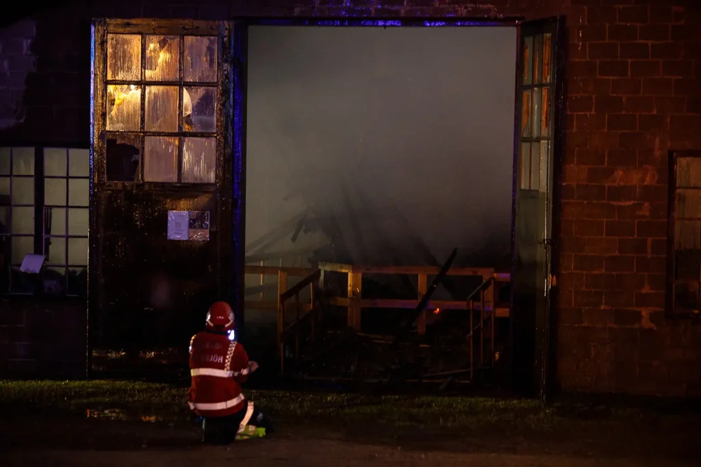 Brand i Mariannelund - lada totalförstörd