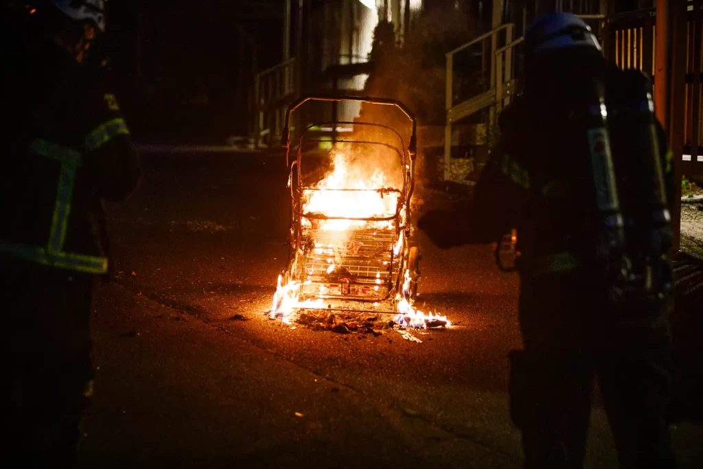 brand i barnvagn