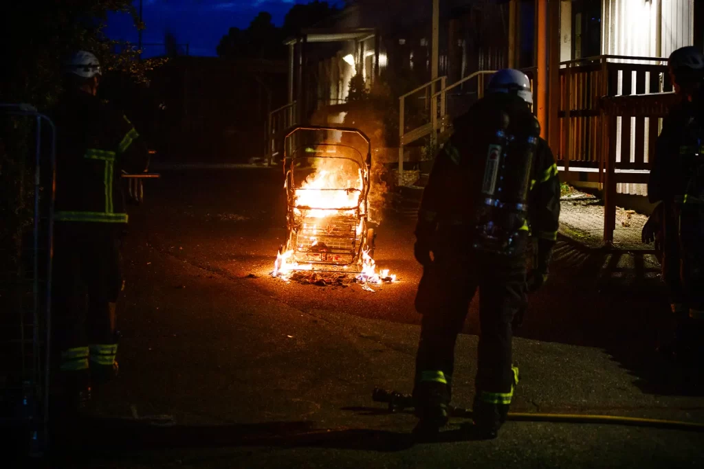 brand i barnvagn