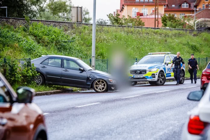 singelolycka på Norra Strandgatan