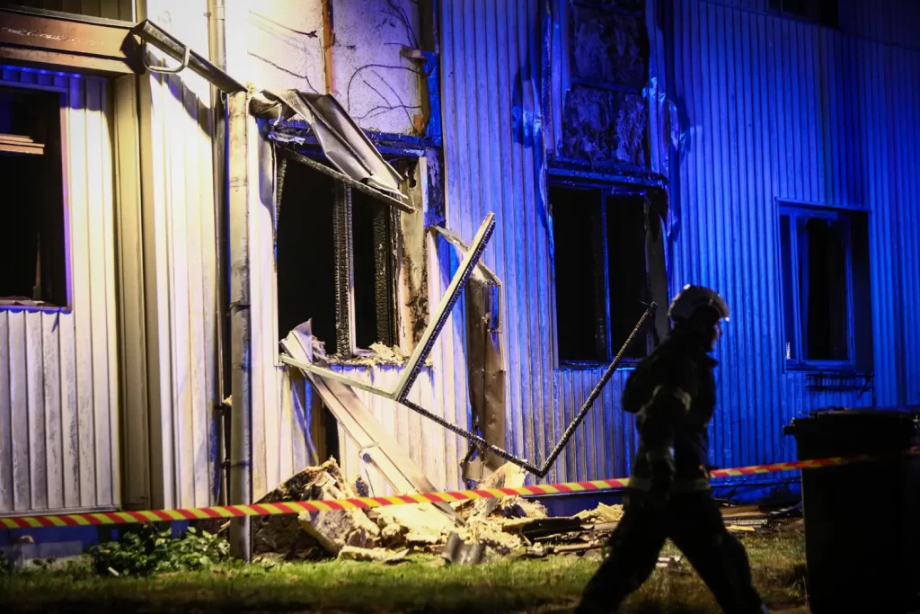 Lägenhetsbrand i centrala Gislaved