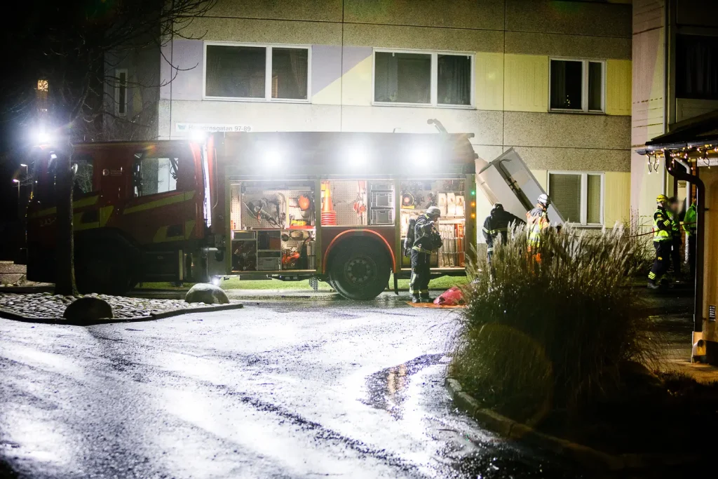 Brand i cykelskjul