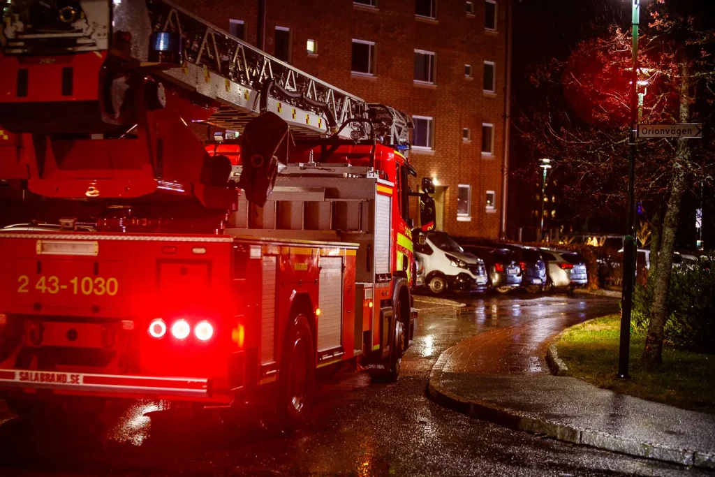 Larm om brand i trapphus